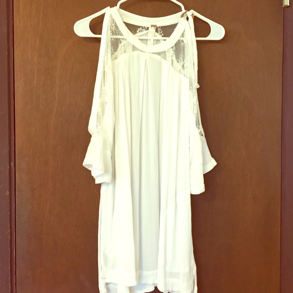 White Off the shoulder lace top